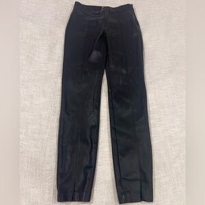 Zara Faux Leather Black High Waisted Leggings Size 26